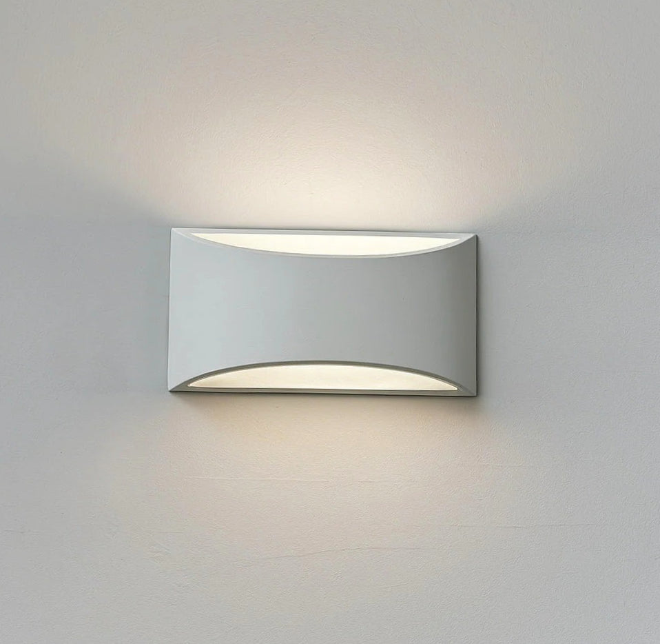 Applique in gesso per parete – Doppia emissione luce attacco G9 - ambraled
