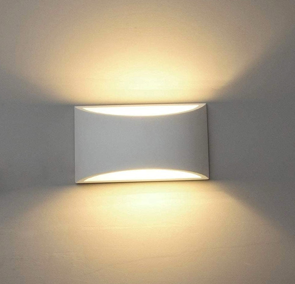 Applique in gesso per parete – Doppia emissione luce attacco G9 - ambraled