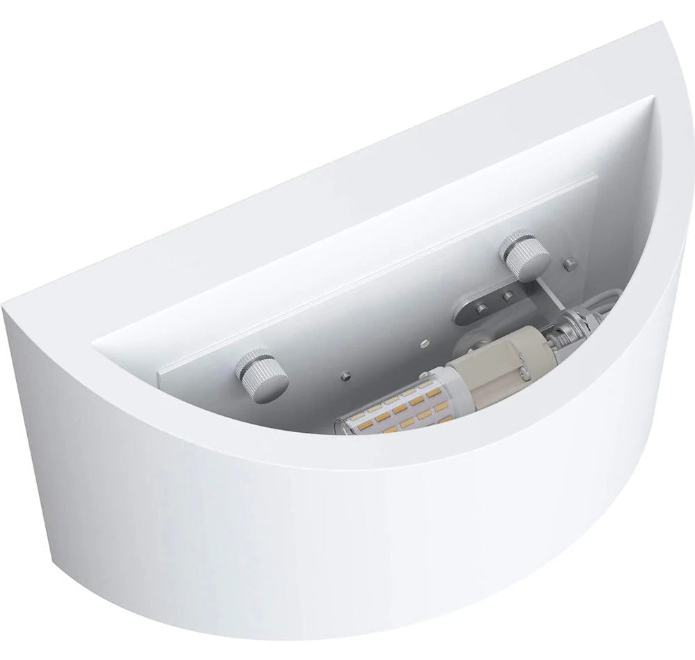 Applique in gesso per parete – Doppia emissione luce attacco G9 - ambraled