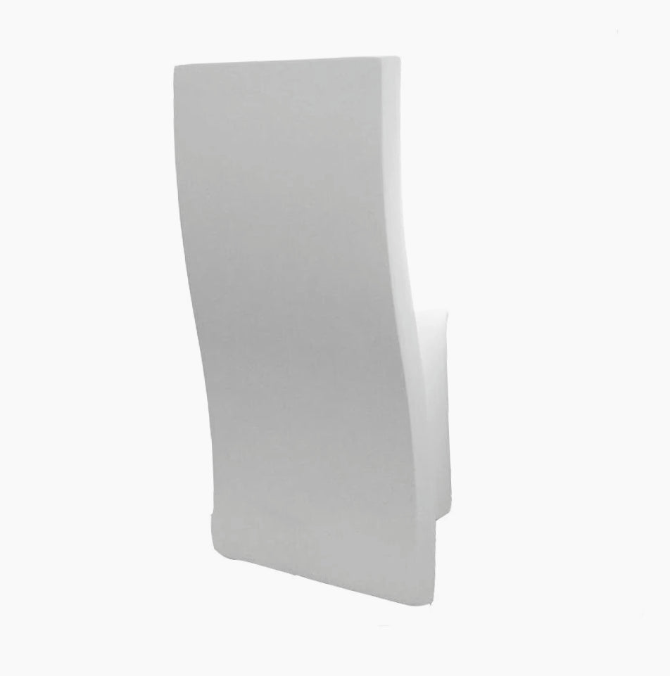 Applique in gesso rettangolare ondulato – Lampada muro verniciabile con attacco E14 - ambraled