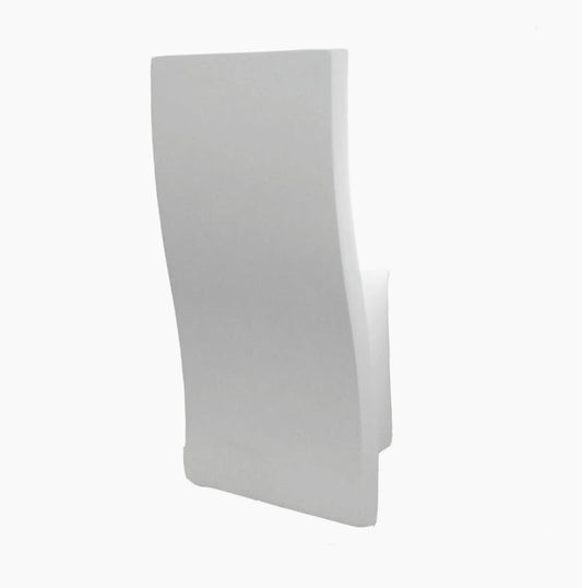 Applique in gesso rettangolare ondulato – Lampada muro verniciabile con attacco E14 - ambraled