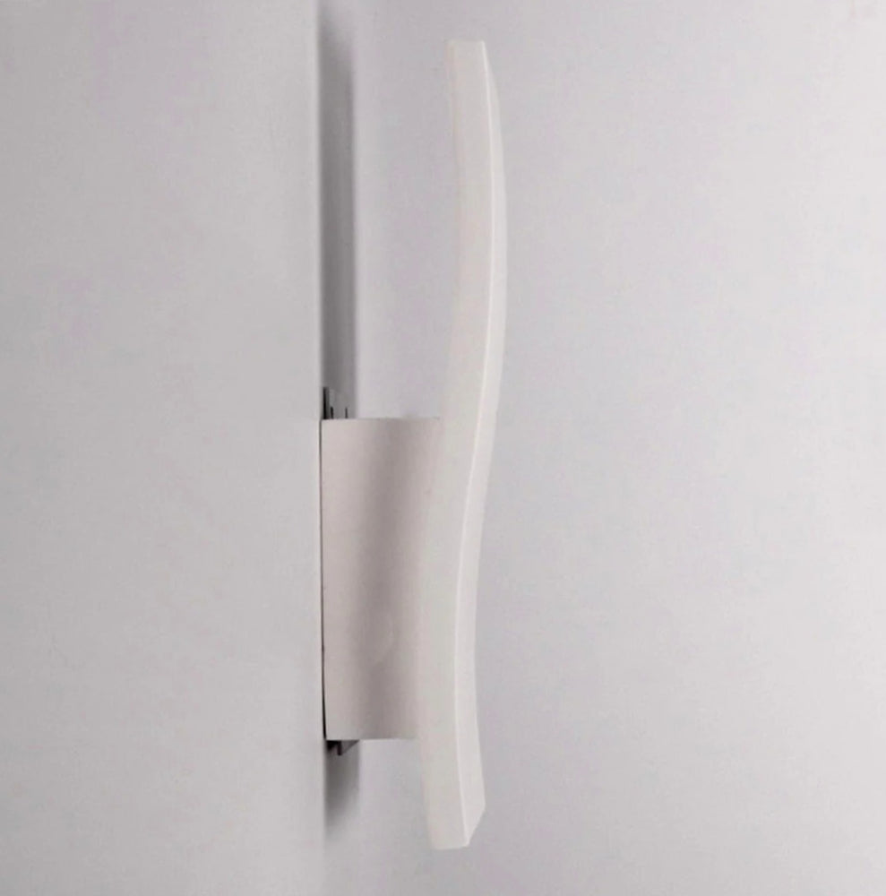 Applique in gesso rettangolare ondulato – Lampada muro verniciabile con attacco E14 - ambraled
