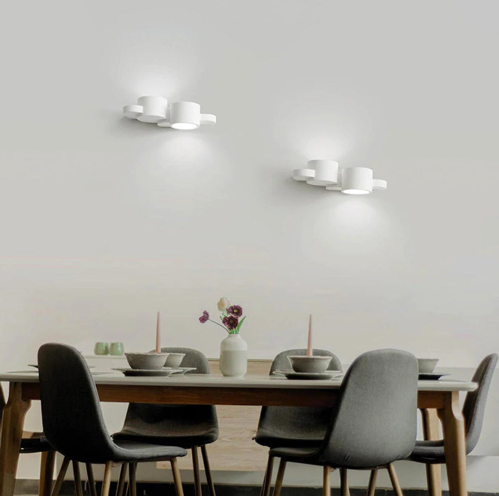 Applique in gesso verniciabile per parete – Doppia emissione luce up & down G9 - ambraled