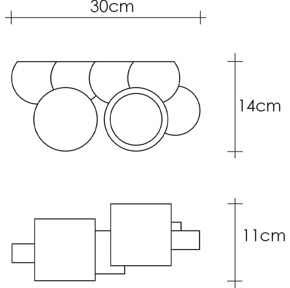 Applique in gesso verniciabile per parete – Doppia emissione luce up & down G9 - ambraled