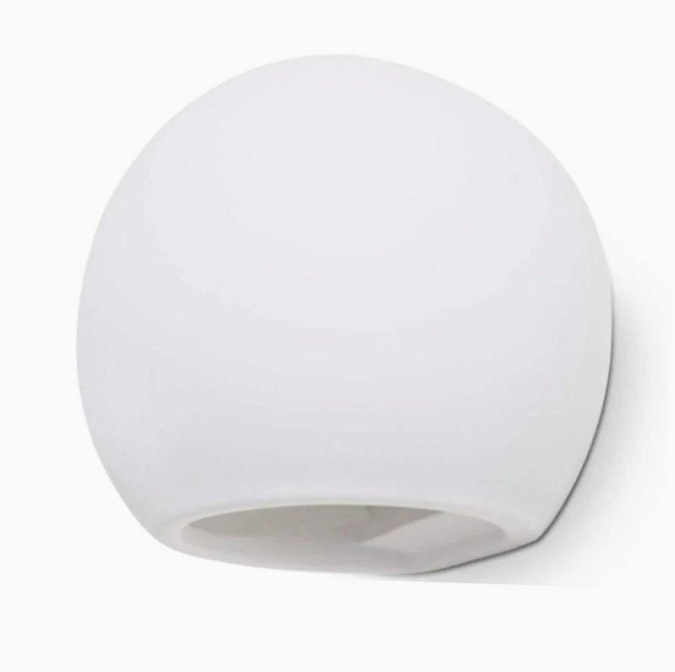 Applique tonda in gesso per parete – Doppia emissione luce attacco G9 - ambraled
