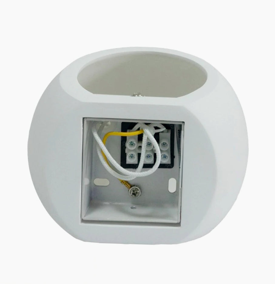 Applique tonda in gesso per parete – Doppia emissione luce attacco G9 - ambraled