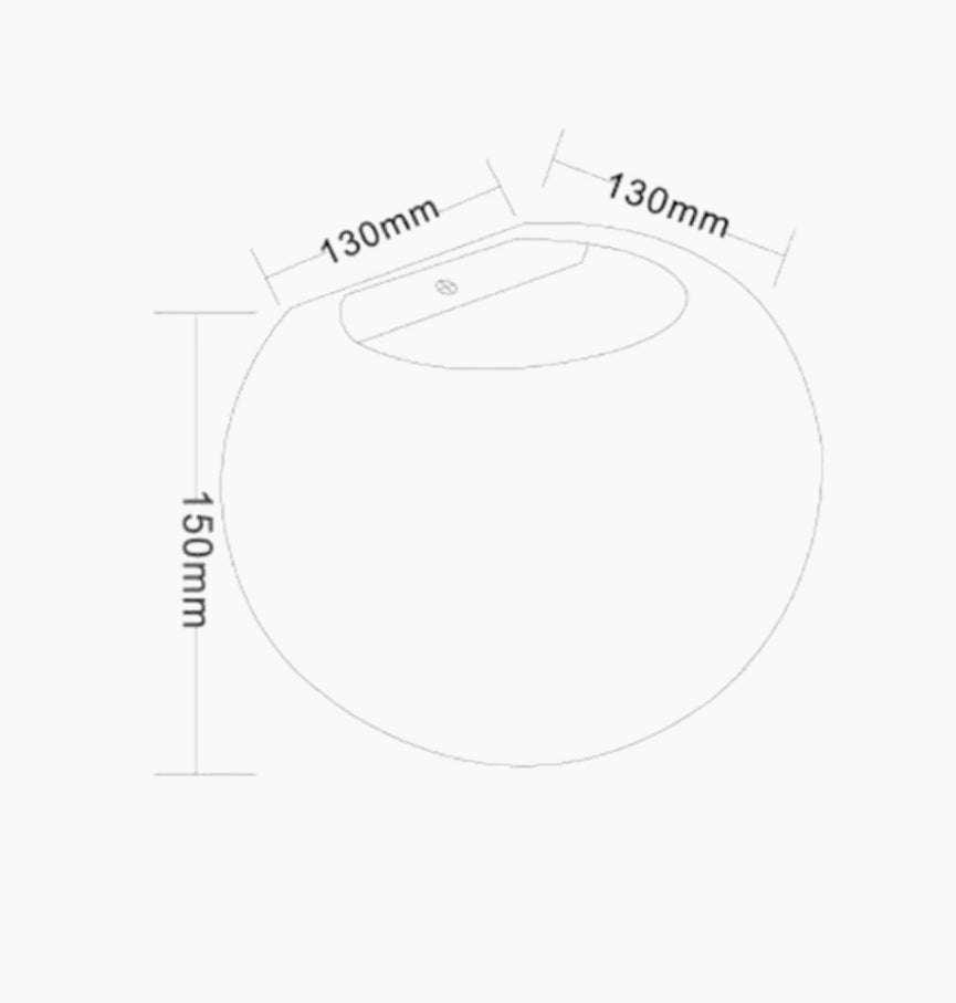 Applique tonda in gesso per parete – Doppia emissione luce attacco G9 - ambraled