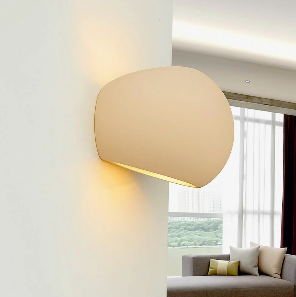Applique tonda in gesso per parete – Doppia emissione luce attacco G9 - ambraled