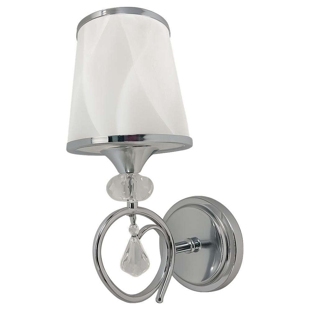 Applique con pendoli in vetro oro/argento per parete – Attacco E27 - ambraled