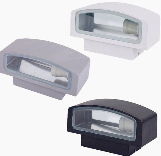 Applique parete esterna – Lampada da muro E27, doppia emissione luce, protezione IP65 - ambraled
