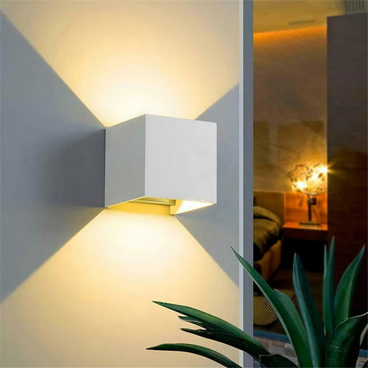 Applique da parete LED COB 12 watt bianco doppia emissione luce IP55 - ambraled