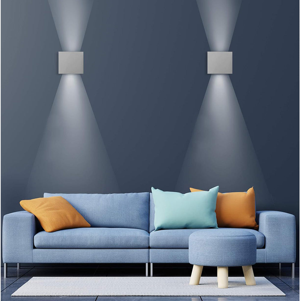 Applique da parete LED COB 12 watt bianco doppia emissione luce IP55 - ambraled