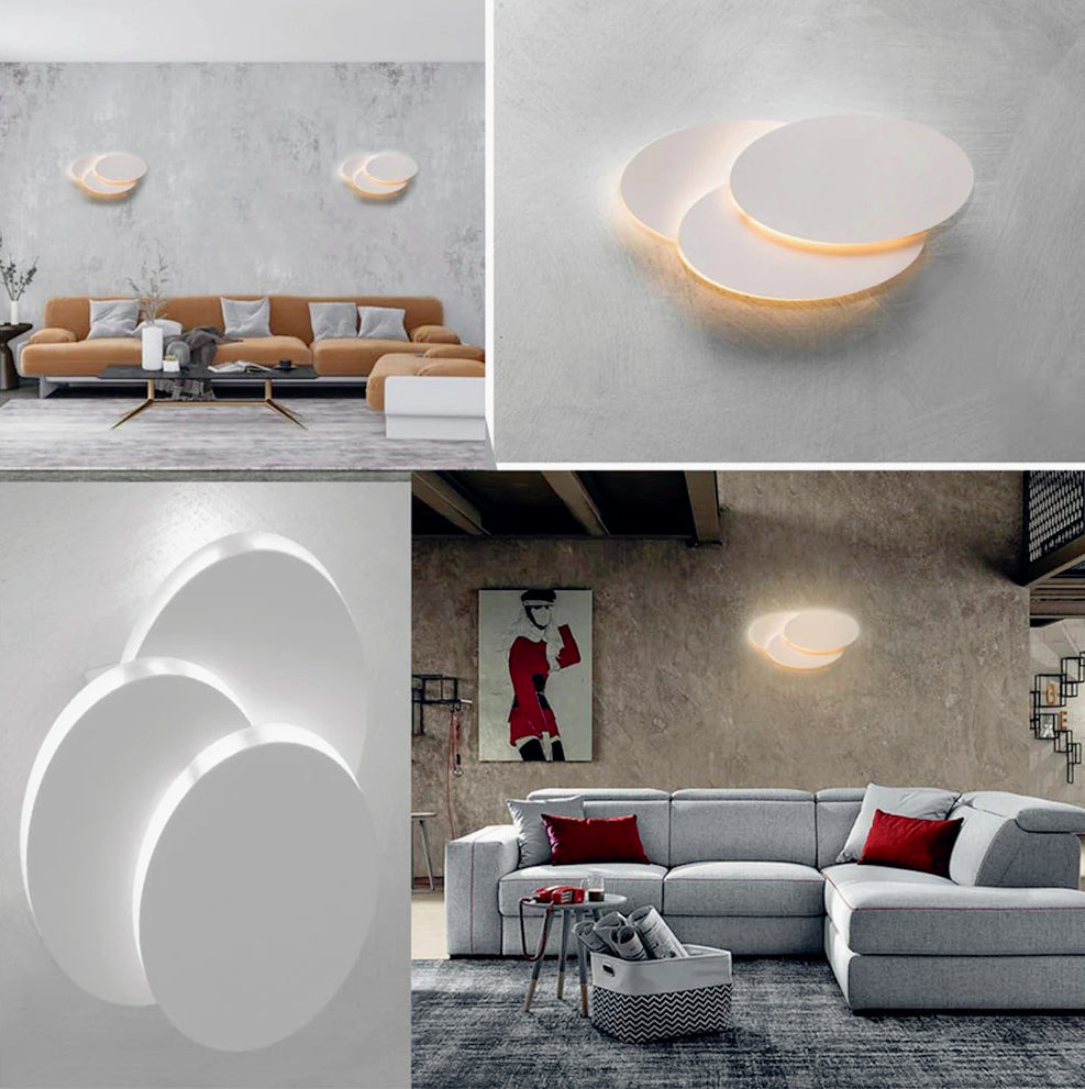 Applique LED a 3 ovali 12W bianca – Luce 6500K, 3000K, 4000K per pareti - ambraled