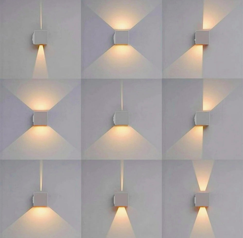 Applique LED COB 12W per parete grigia – Doppia emissione luce IP55 - ambraled