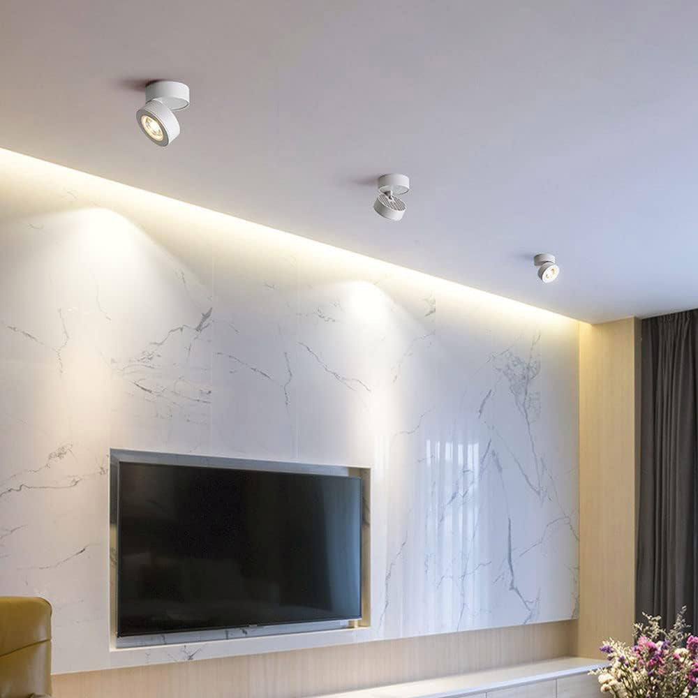 Applique orientabile 1 LED COB 7W – Luce per parete e soffitto, colore bianco - ambraled