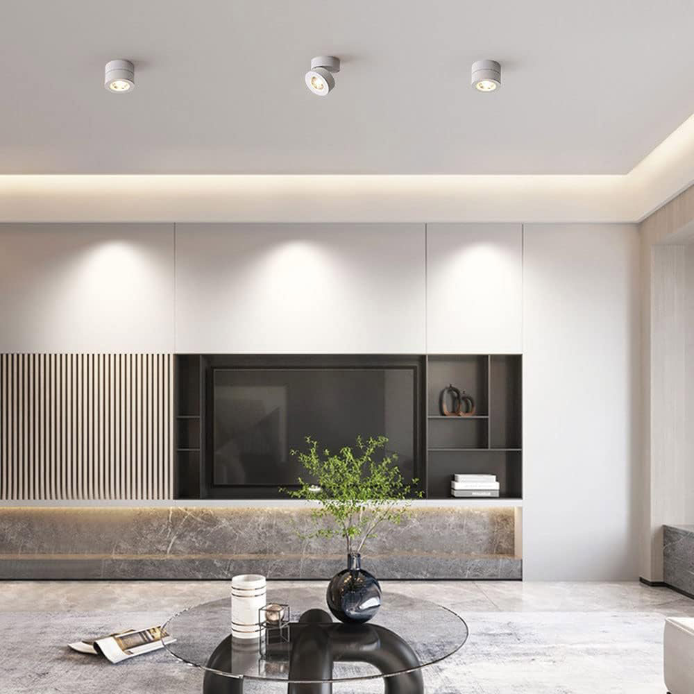 Applique orientabile 1 LED COB 7W – Luce per parete e soffitto, colore bianco - ambraled