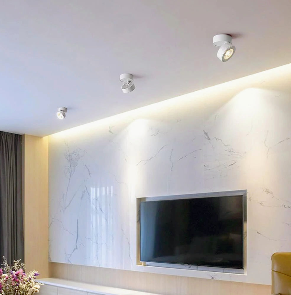 Applique orientabile 1 LED COB 7W – Luce per parete e soffitto, colore bianco - ambraled