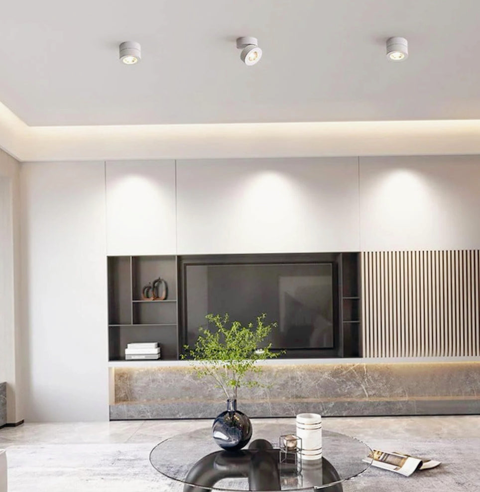 Applique orientabile 1 LED COB 7W – Luce per parete e soffitto, colore bianco - ambraled