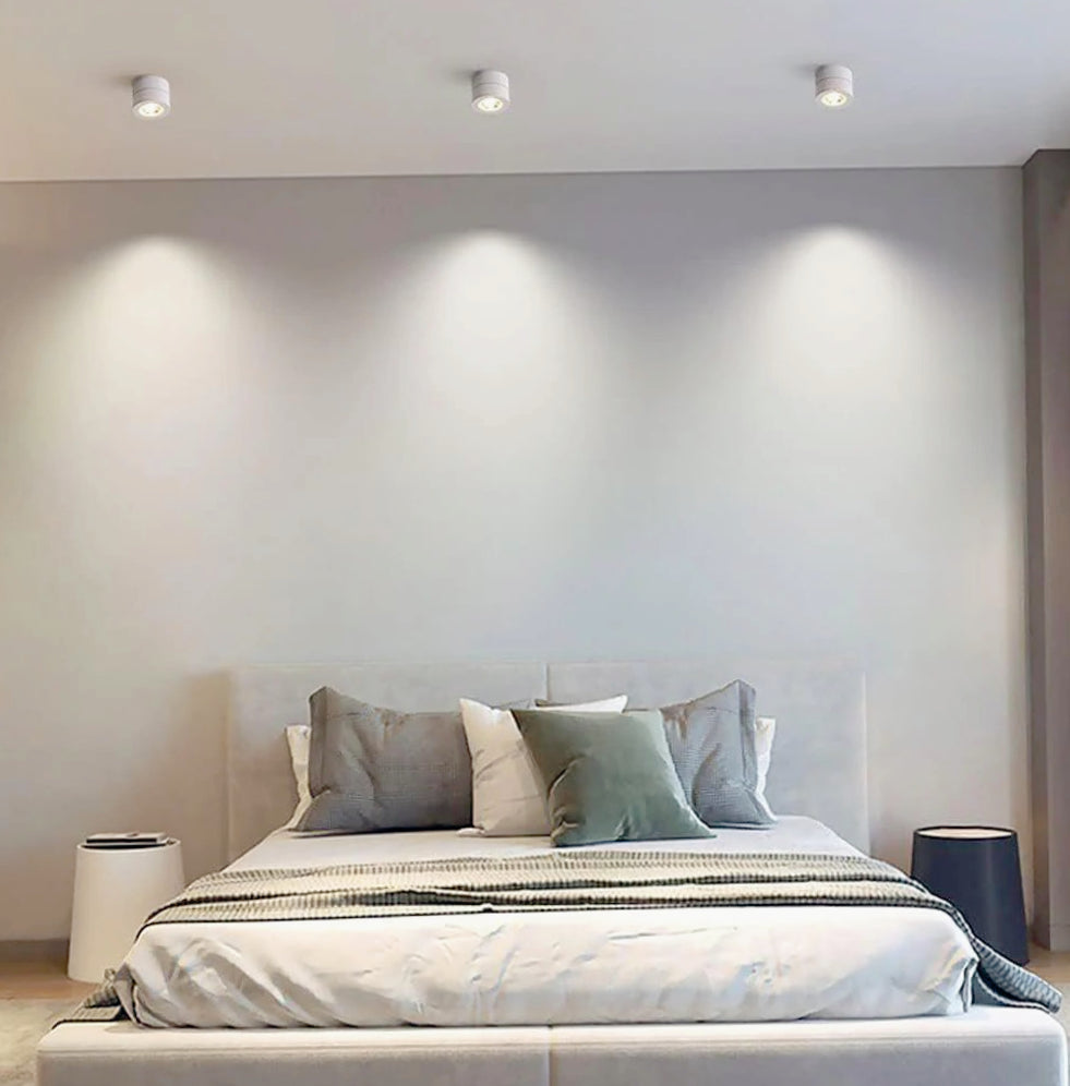 Applique orientabile 1 LED COB 7W – Luce per parete e soffitto, colore bianco - ambraled
