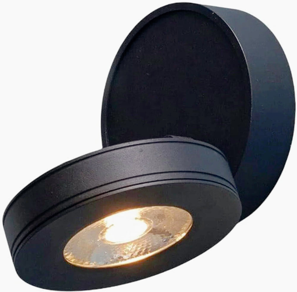 Lampada orientabile LED COB 7W – Parete/soffitto, finitura nera - ambraled