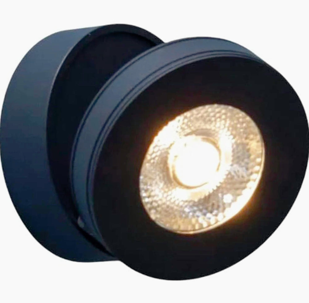 Lampada orientabile LED COB 7W – Parete/soffitto, finitura nera - ambraled