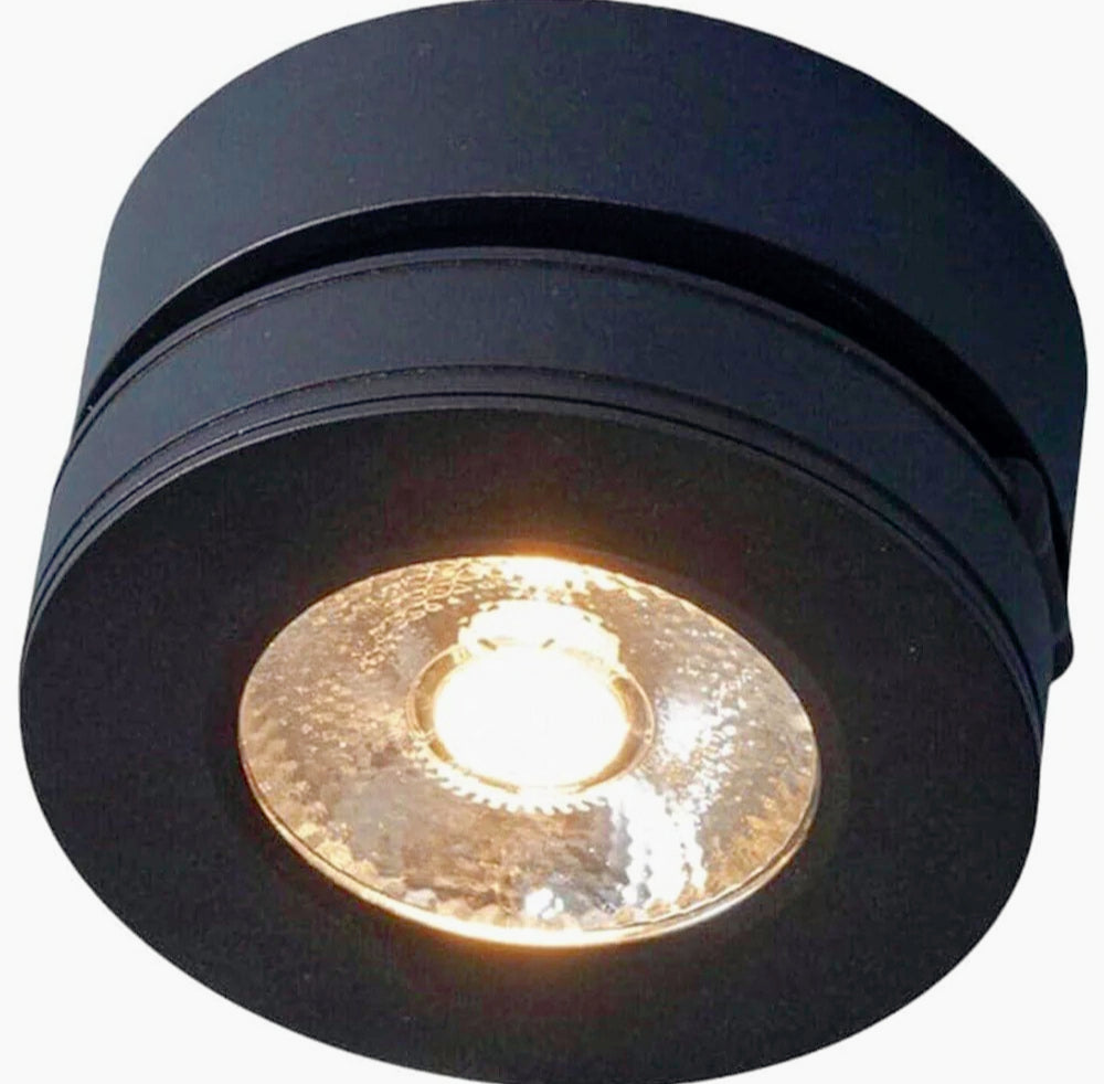 Lampada orientabile LED COB 7W – Parete/soffitto, finitura nera - ambraled