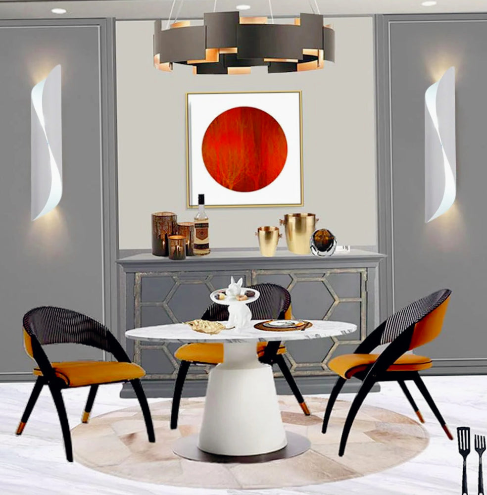 Applique moderna a spirale da parete – Design lampada, 2 attacchi G9  Opp - ambraled