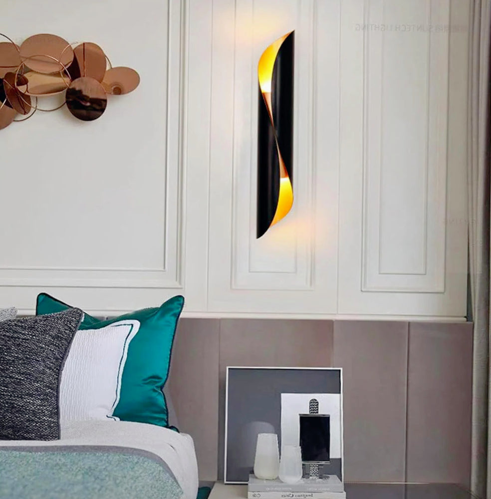 Applique moderna a spirale da parete – Design lampada, 2 attacchi G9  Opp - ambraled