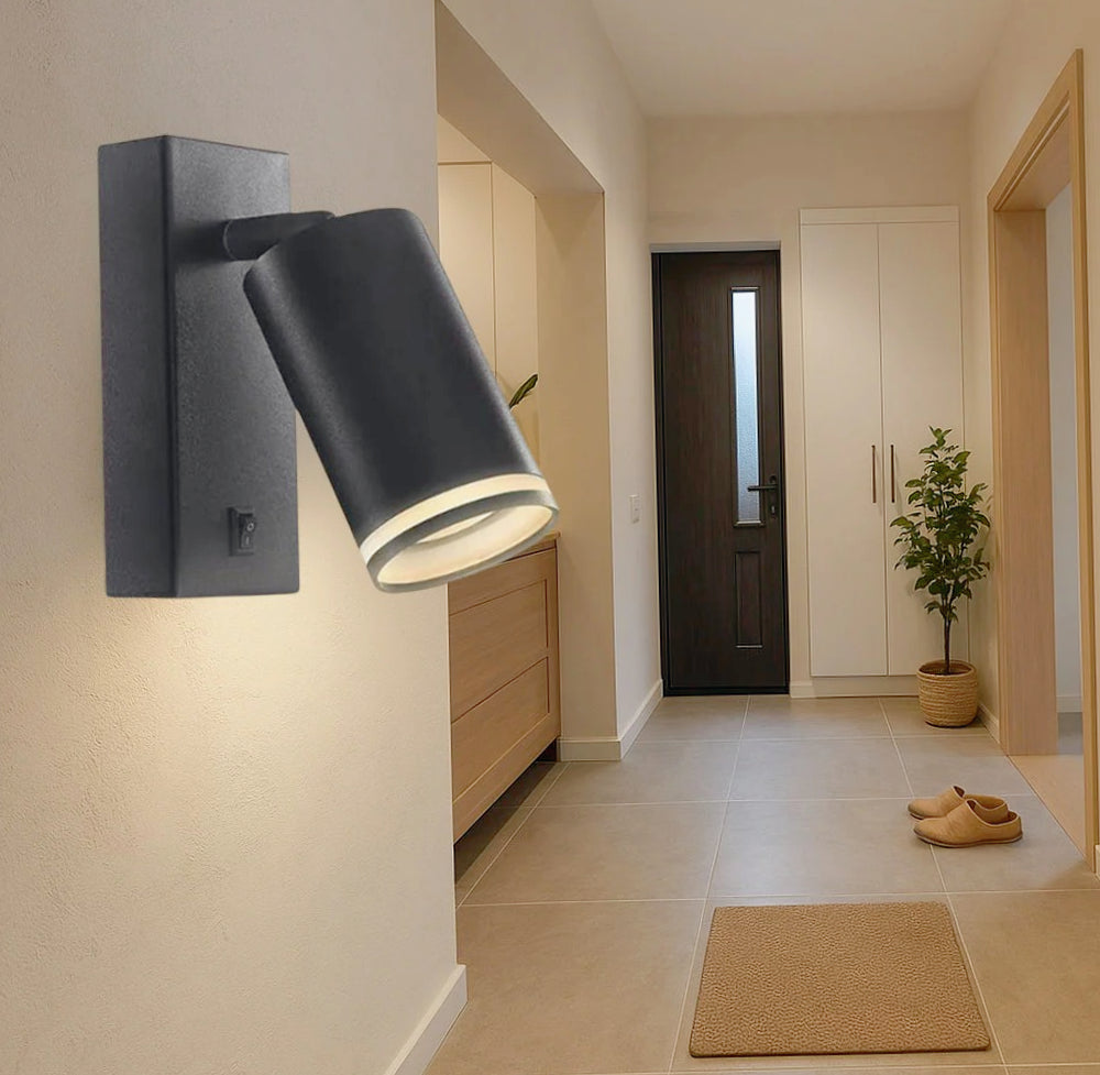Applique orientabile per muro con interruttore ON/OFF – Attacco GU10 - ambraled