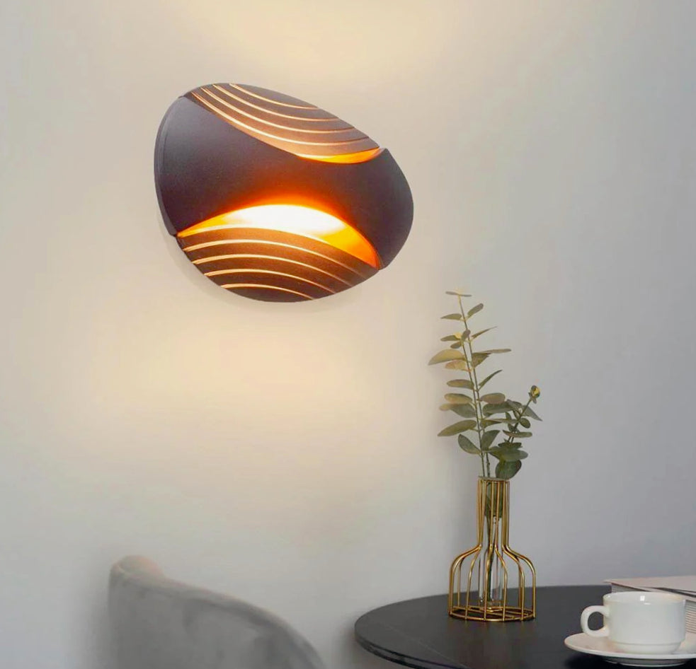 Applique LED murale doppia emissione 6W ovale – 3 modalità di luce regolabili - ambraled