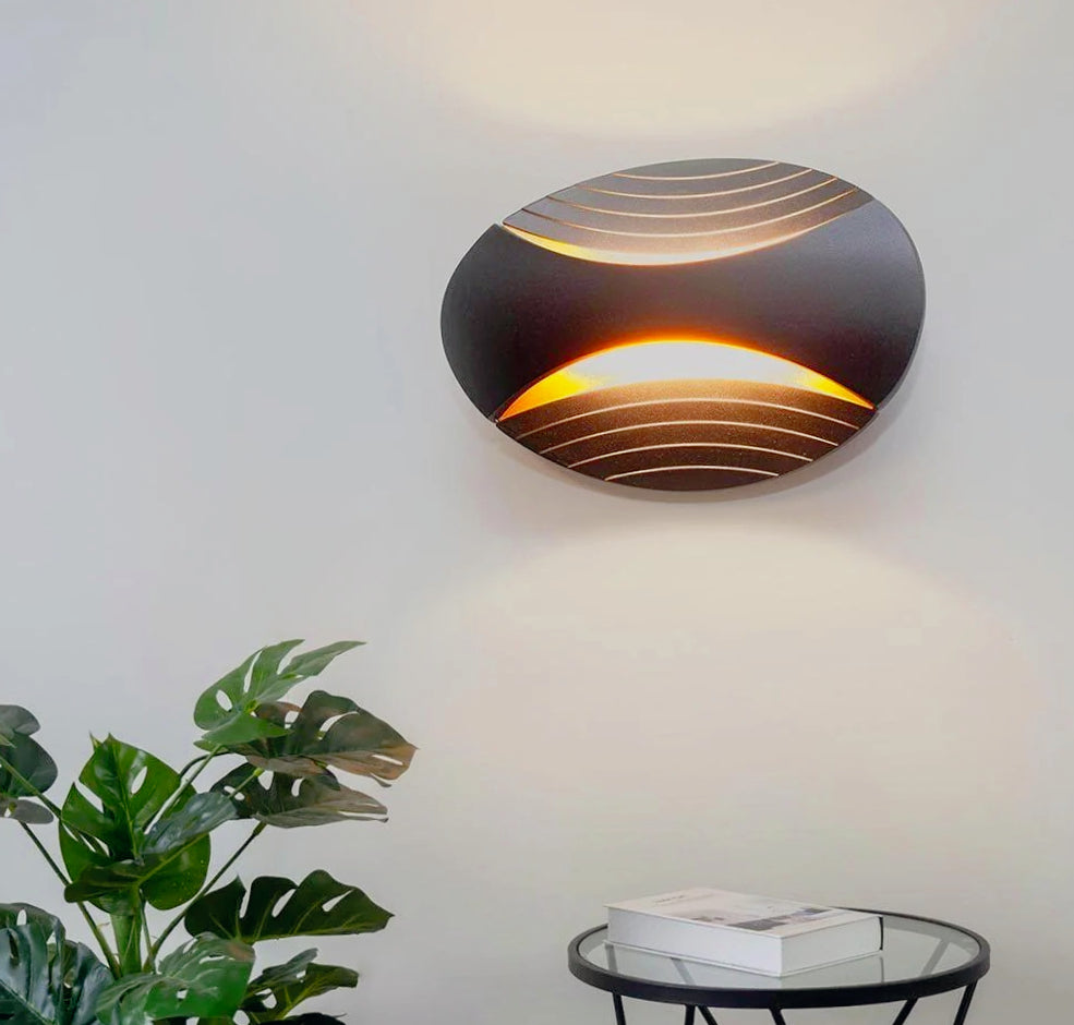Applique LED murale doppia emissione 6W ovale – 3 modalità di luce regolabili - ambraled