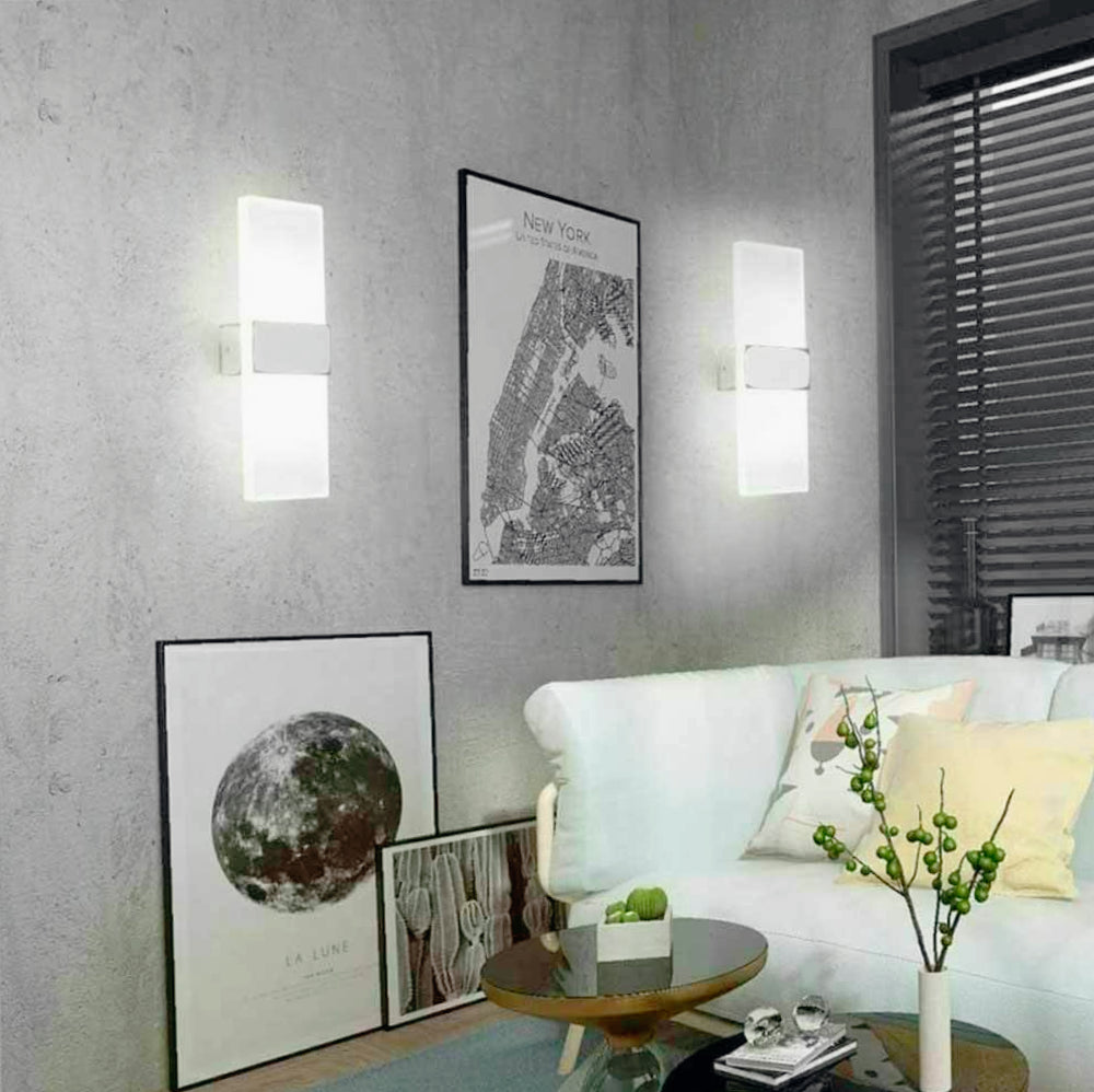 Lampada LED rettangolare 10W – Doppia emissione, regolabile su 3 temperature colore - ambraled