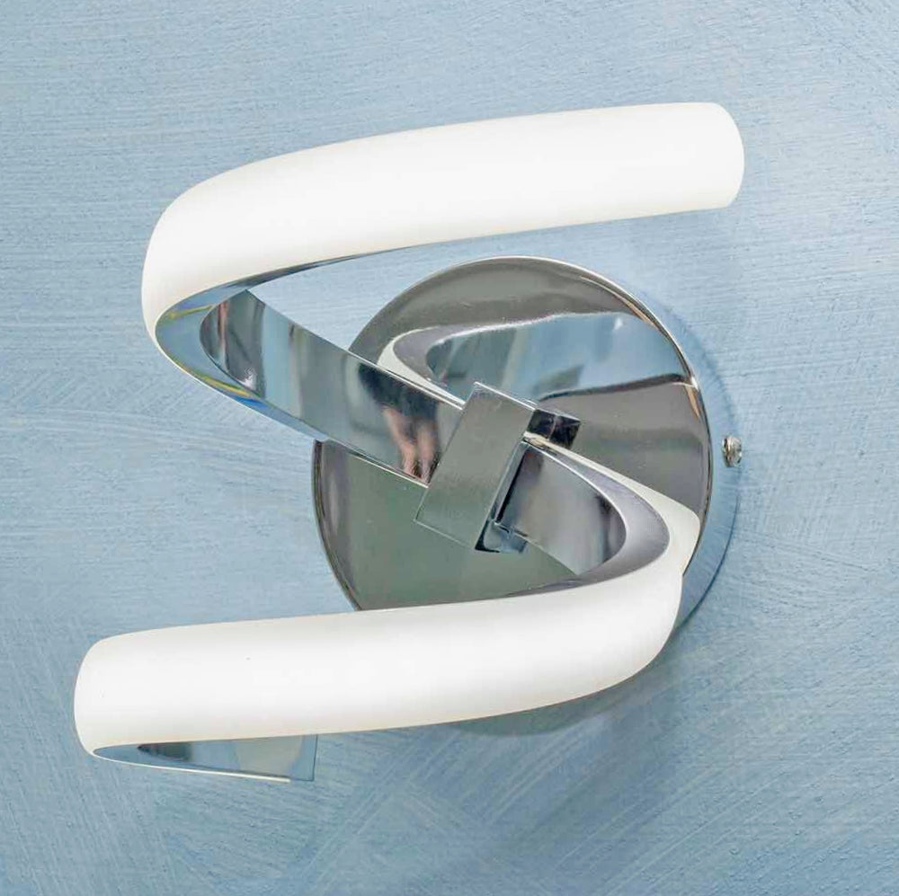 Applique a parete stilizzato 9 watt spirale argento 3 colorazione CCT - ambraled