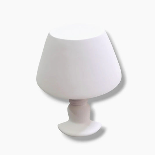 Applique in gesso a forma di lume – Lampada muro verniciabile con attacco E14 - ambraled