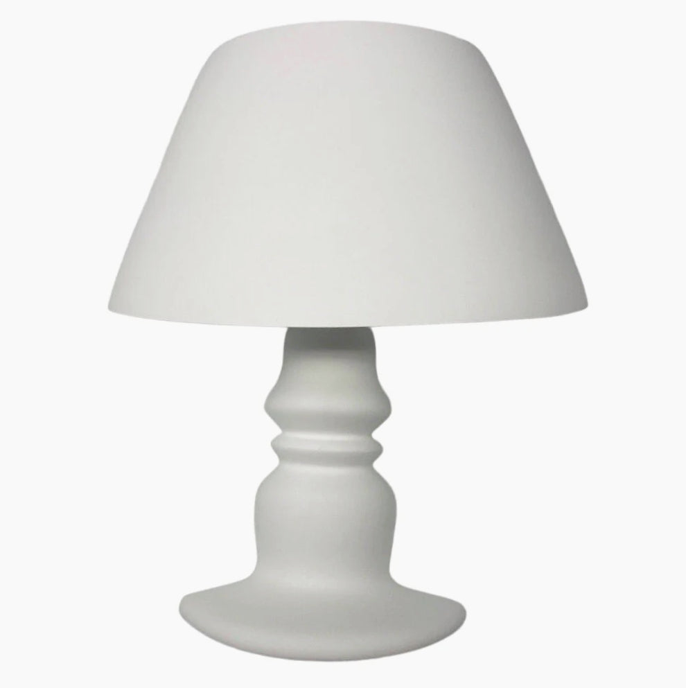 Applique in gesso a forma di lume – Lampada muro verniciabile con attacco E14 - ambraled