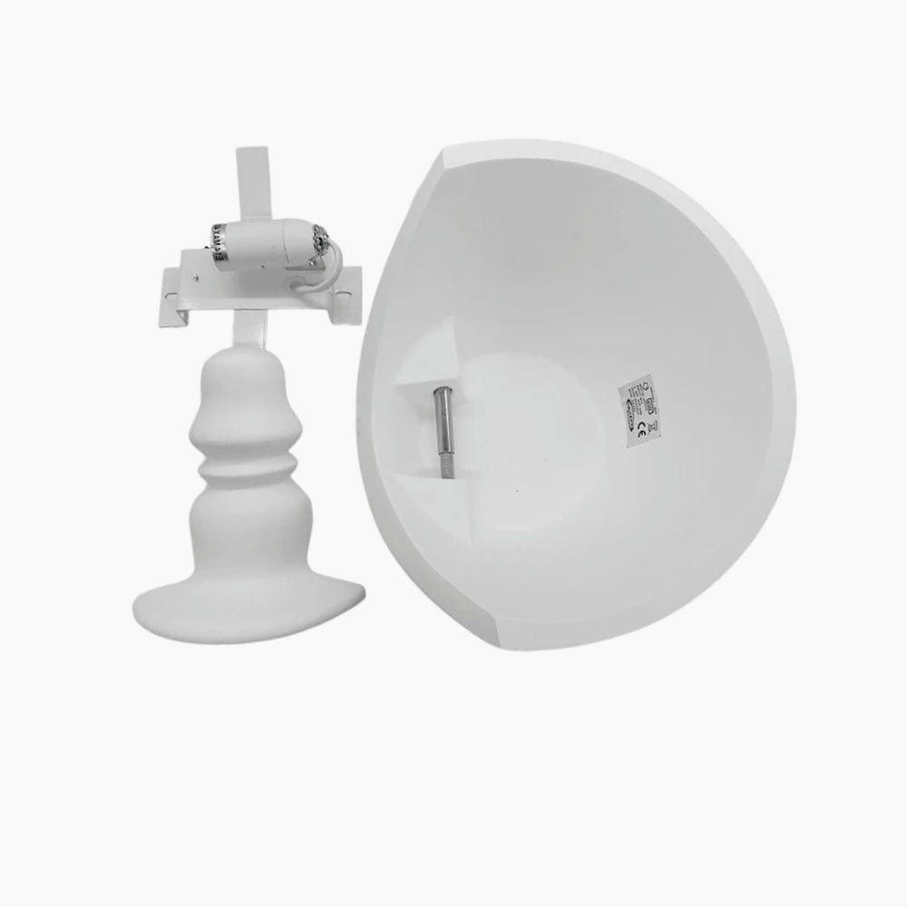 Applique in gesso a forma di lume – Lampada muro verniciabile con attacco E14 - ambraled