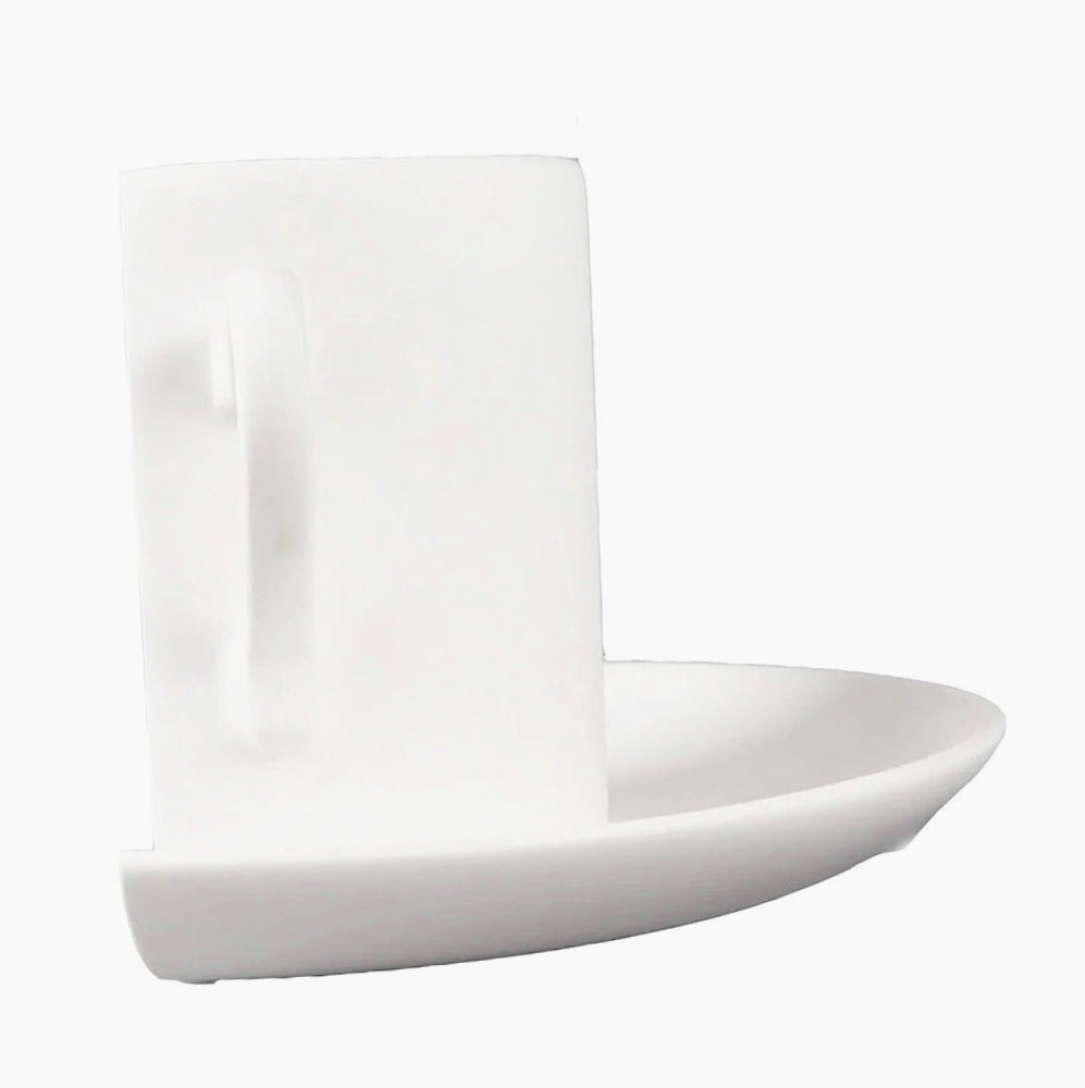 Applique in gesso a forma di tazza da caffè – Lampada muro verniciabile con attacco G9 - ambraled