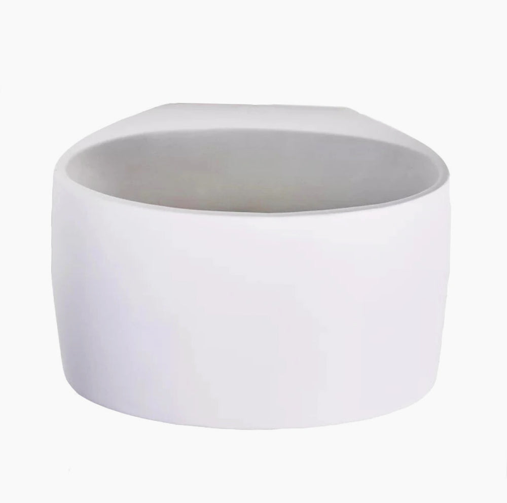 Applique in gesso ovale verniciabile – Doppia emissione di luce con attacco G9 - ambraled