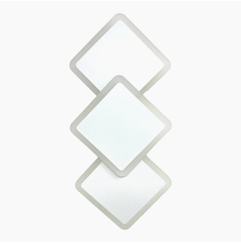 Applique LED a 3 rombi 14W – Lampada murale con 3 colorazioni di luce - ambraled