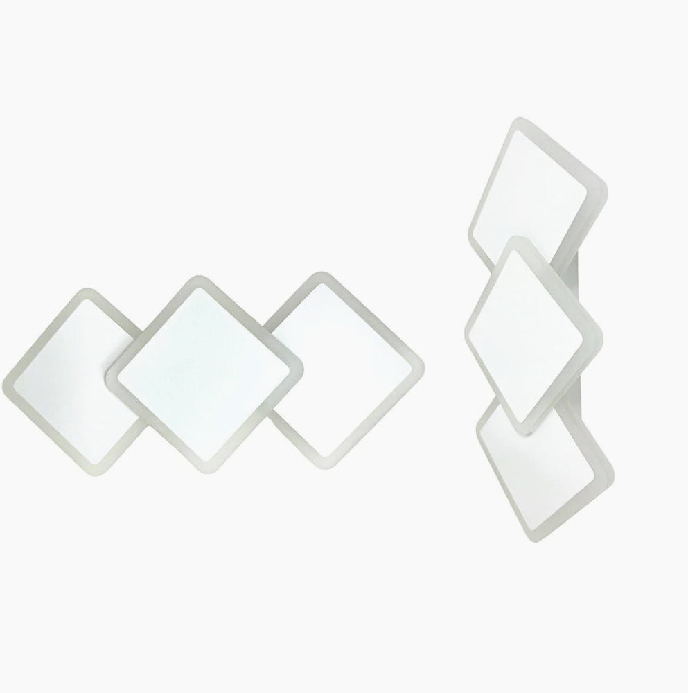 Applique LED a 3 rombi 14W – Lampada murale con 3 colorazioni di luce - ambraled