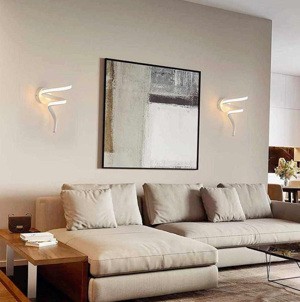 Applique LED curva 10W stilizzata – Illuminazione a 3 colori CCT per esterni e interni - ambraled