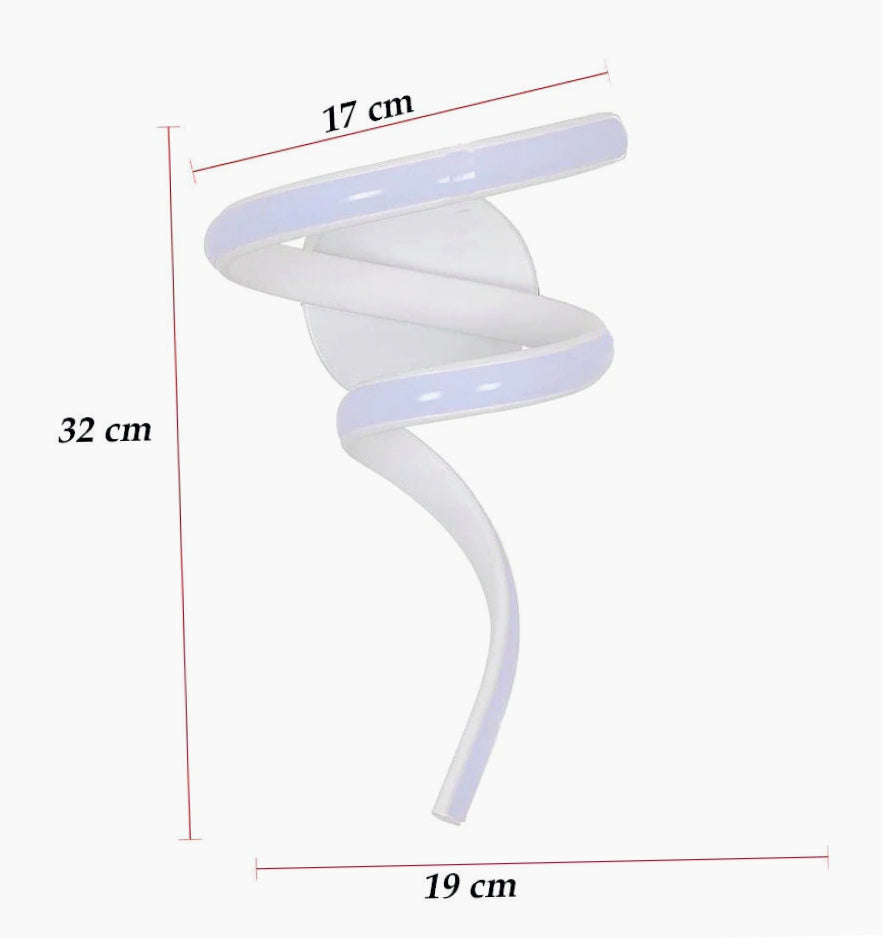 Applique LED curva 10W stilizzata – Illuminazione a 3 colori CCT per esterni e interni - ambraled