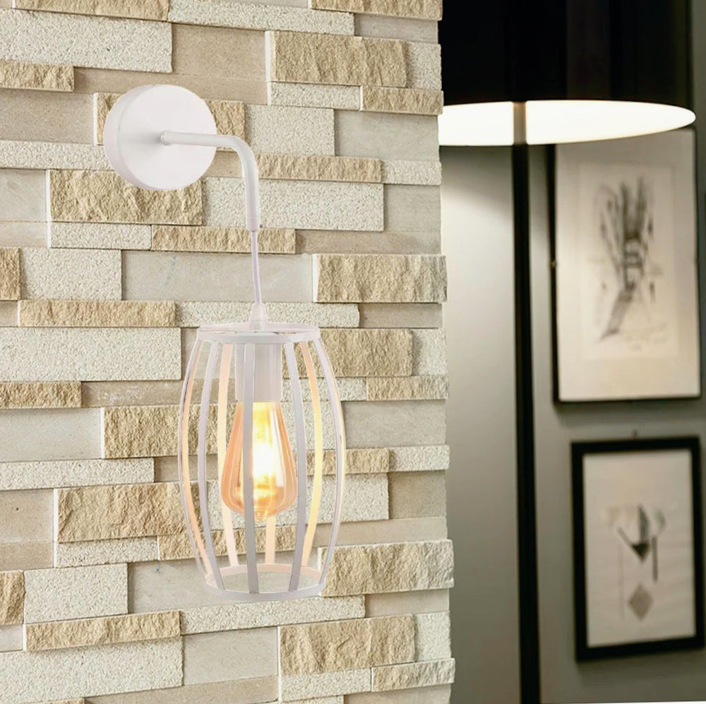 Applique da parete pendente a forma di ovale 3D – Stile minimal, attacco E27 - ambraled