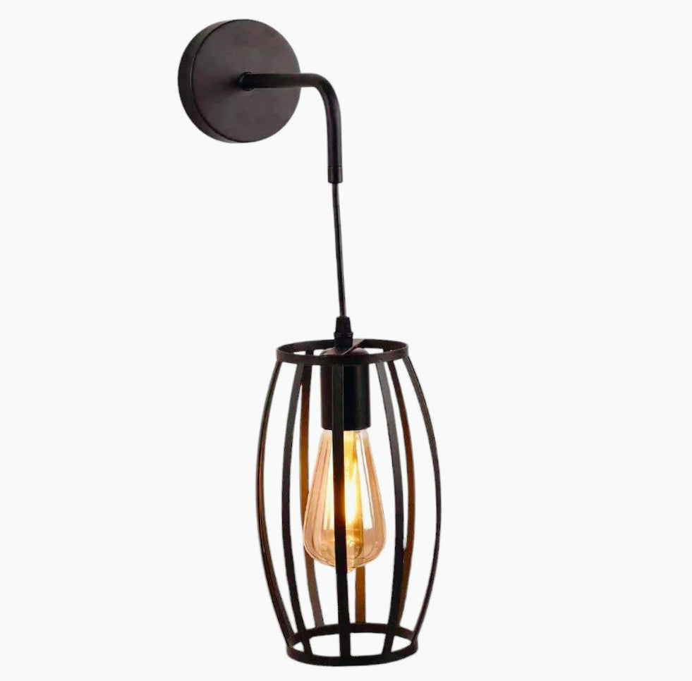 Applique da parete pendente a forma di ovale 3D – Stile minimal, attacco E27 - ambraled