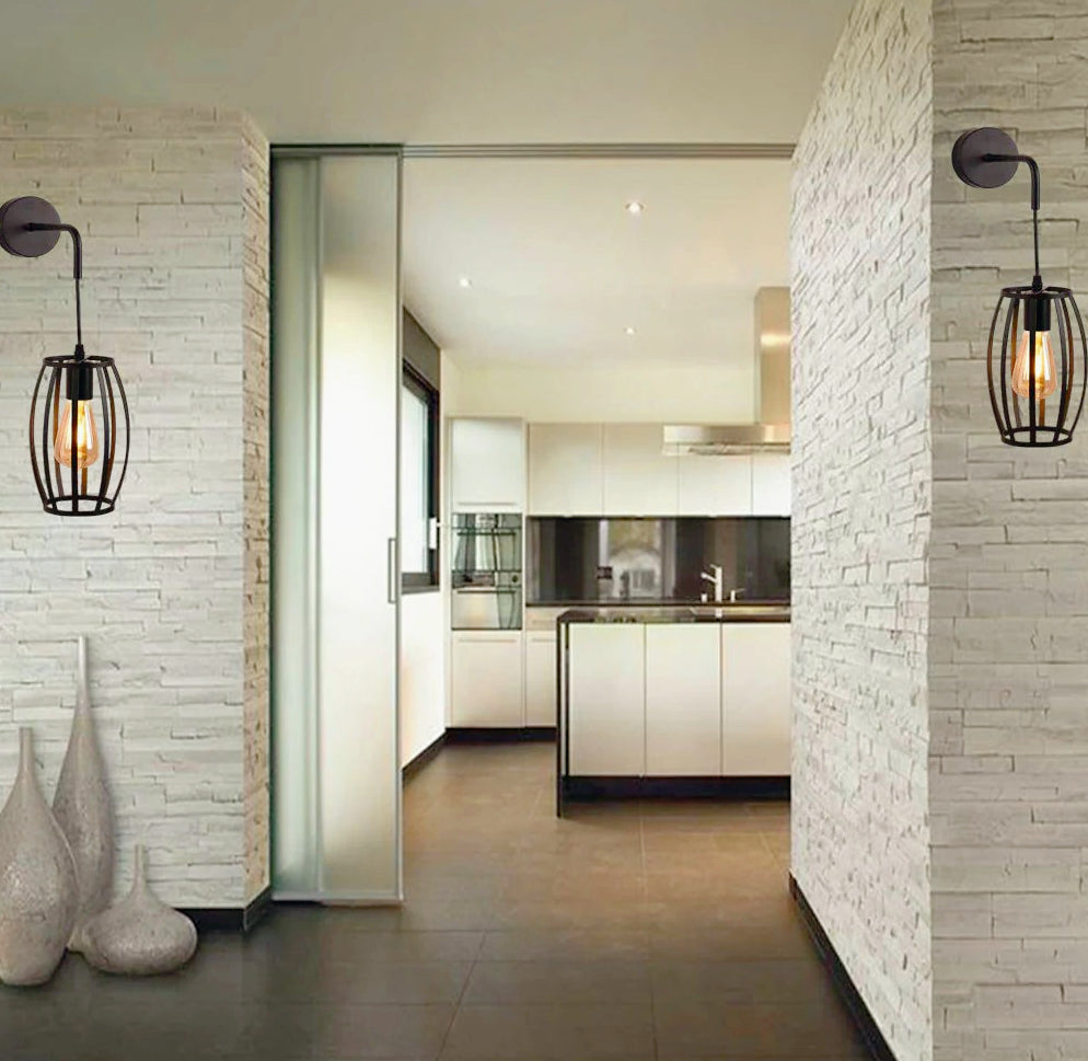 Applique da parete pendente a forma di ovale 3D – Stile minimal, attacco E27 - ambraled