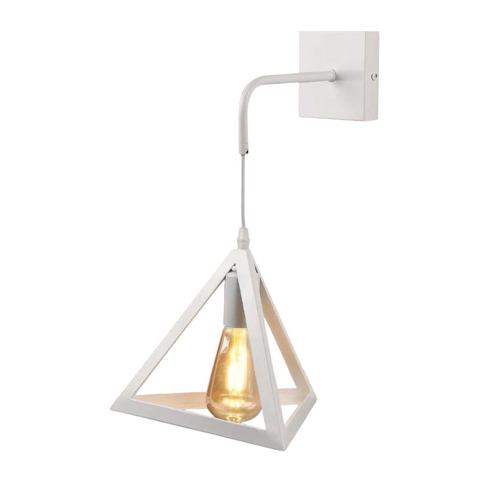 Applique da parete pendente a triangolo 3D – Stile minimal, attacco E27 - ambraled