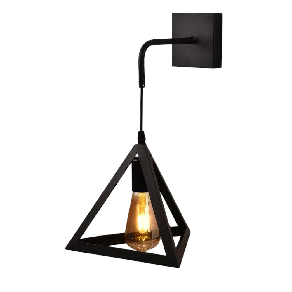 Applique da parete pendente a triangolo 3D – Stile minimal, attacco E27 - ambraled