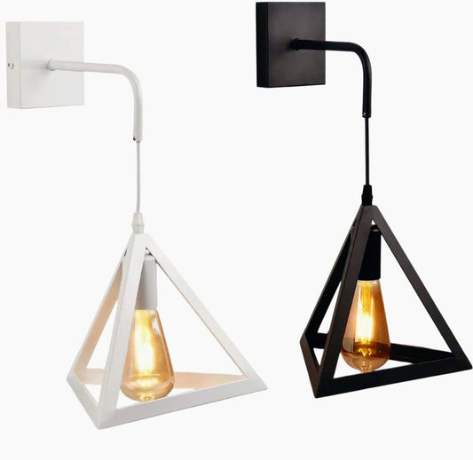 Applique da parete pendente a triangolo 3D – Stile minimal, attacco E27 - ambraled