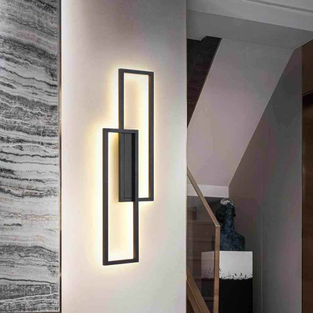 Applique doppio rettangolare 32W – 3 temperature di luce (bianco o nero) - ambraled