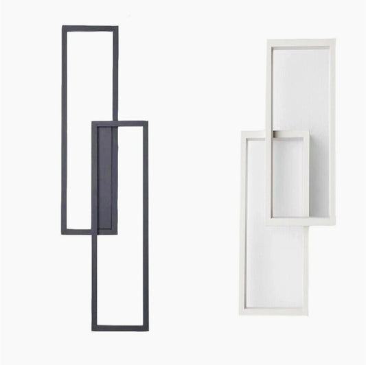 Applique doppio rettangolare 32W – 3 temperature di luce (bianco o nero) - ambraled